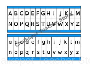 uppercase and lowercase alphabet chart