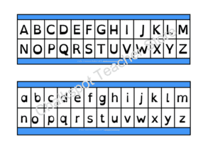 Alphabet chart with Open Dyslexic Font