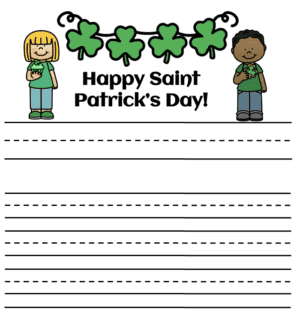 free st. patrick's day primary writing paper