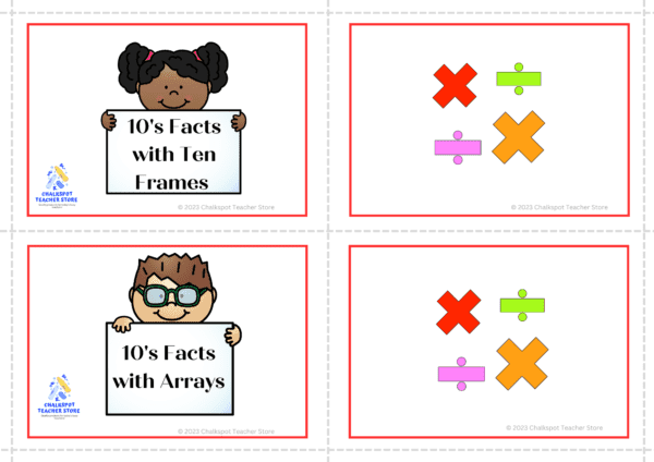 multiplication 10-12 facts flashcards