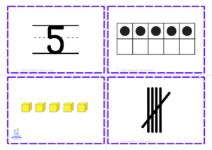 subitizing 1-20 flashcards with ten frames