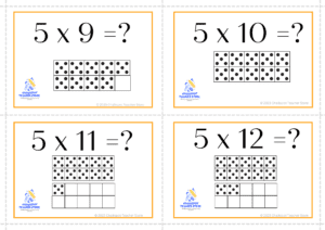 multiplication flashcards with ten frames