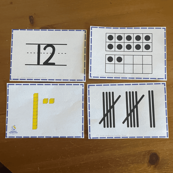 subitizing 1-20 flashcards with ten frames