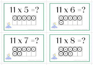 multiplication facts 1-12 flashcards bundle